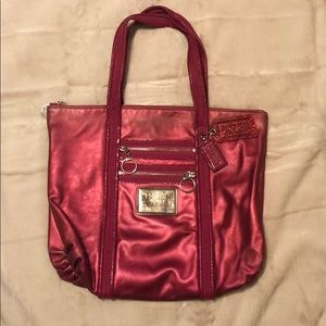 Artists-perfect to paint on!! Coach Poppy Glam Fuchsia Large Shoulder Tote